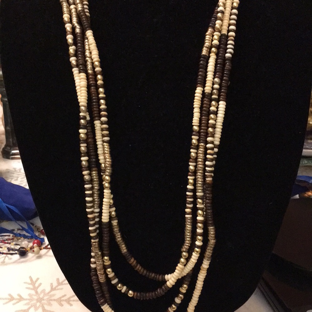 Chico’s 4 strand vintage bead necklace